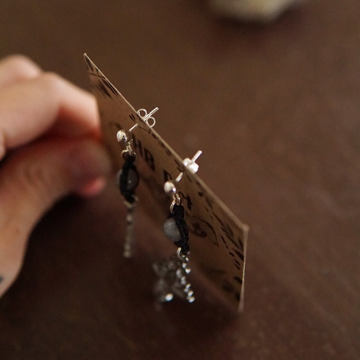 Unalome Labradorite Earrings image 2