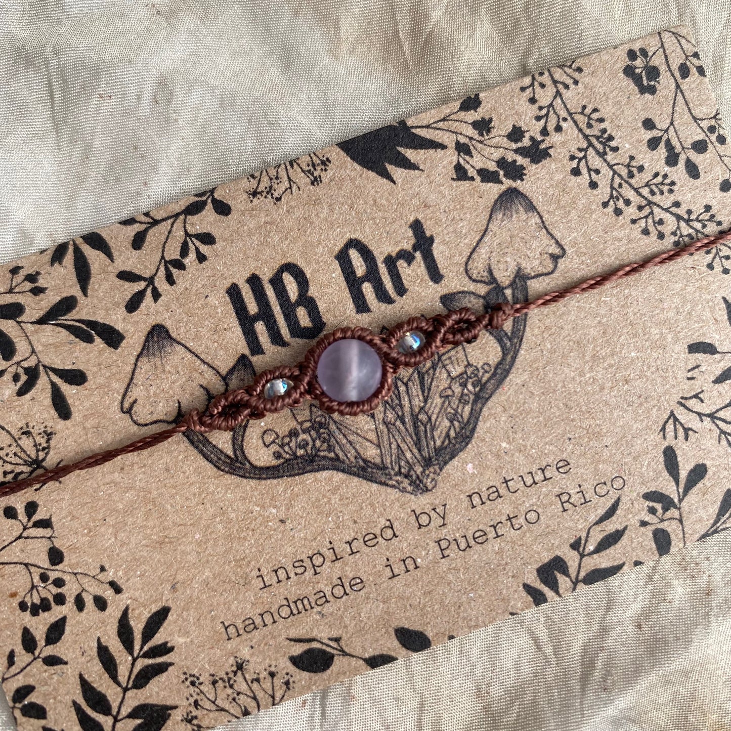 Amethyst Macrame Bracelet image 0