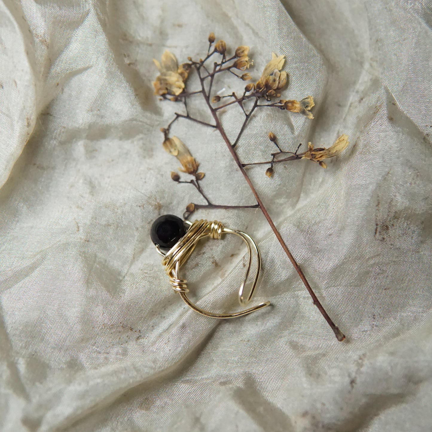 Black Onyx Adjustable Ring image 0