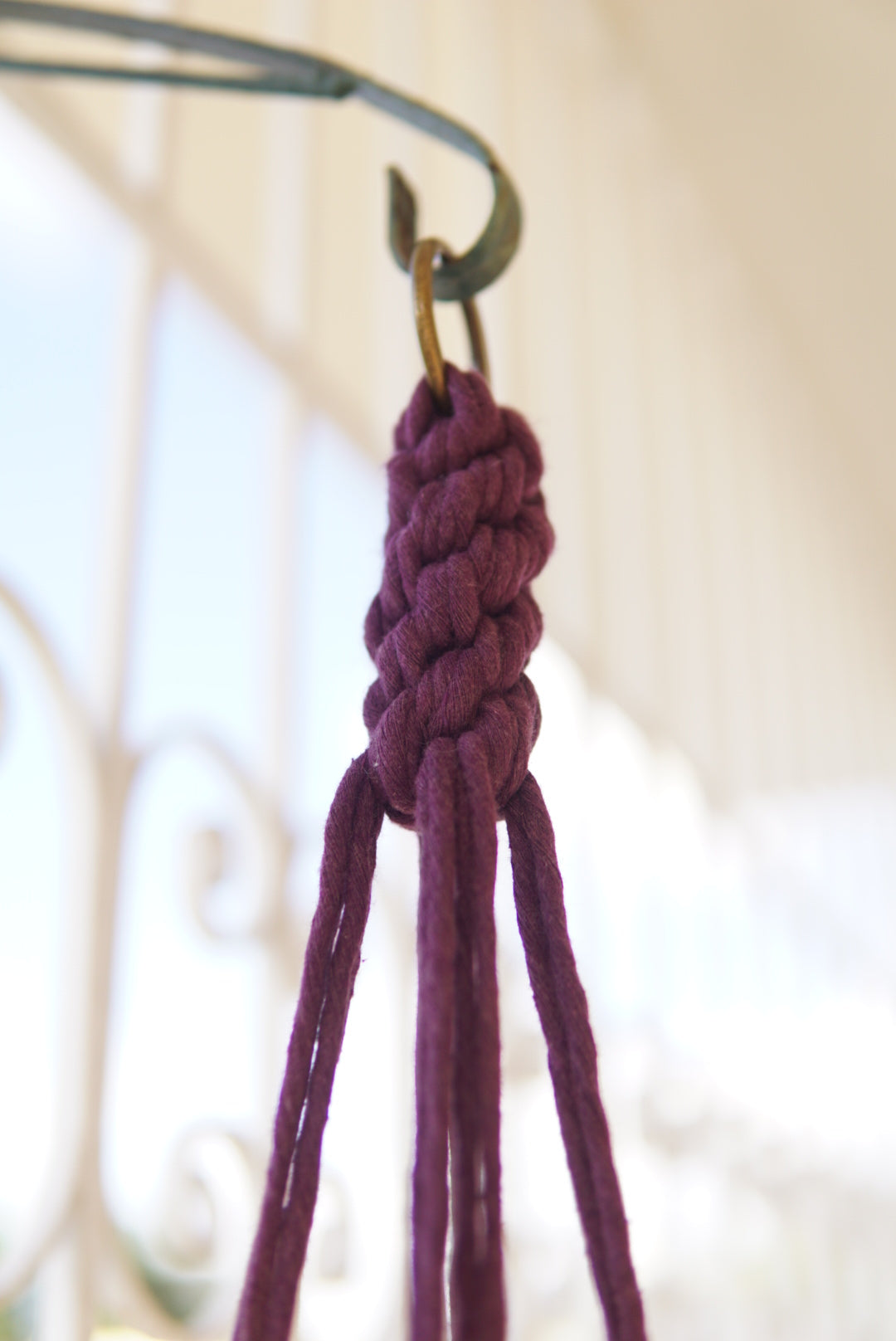 Magenta Macrame Plant Hanger image 2