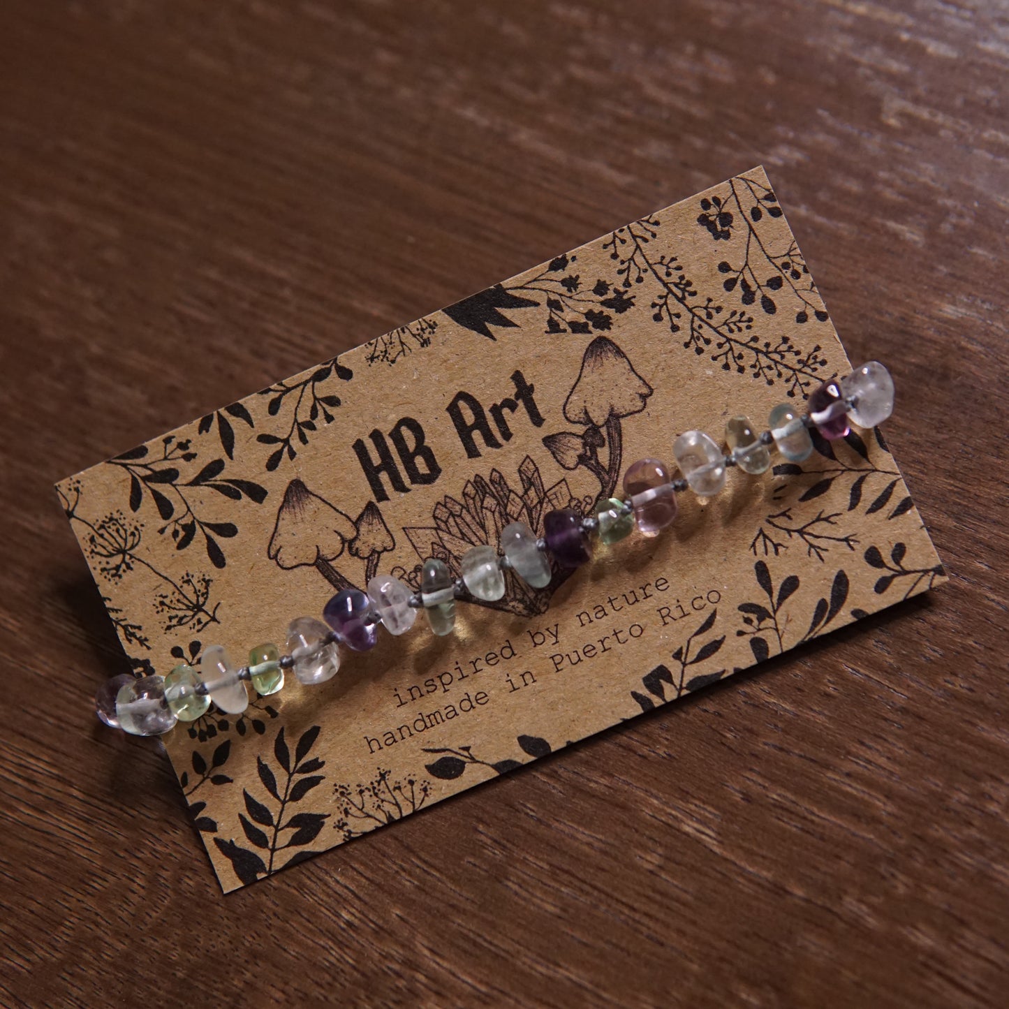 Rainbow Fluorite Chip Bracelet image 1