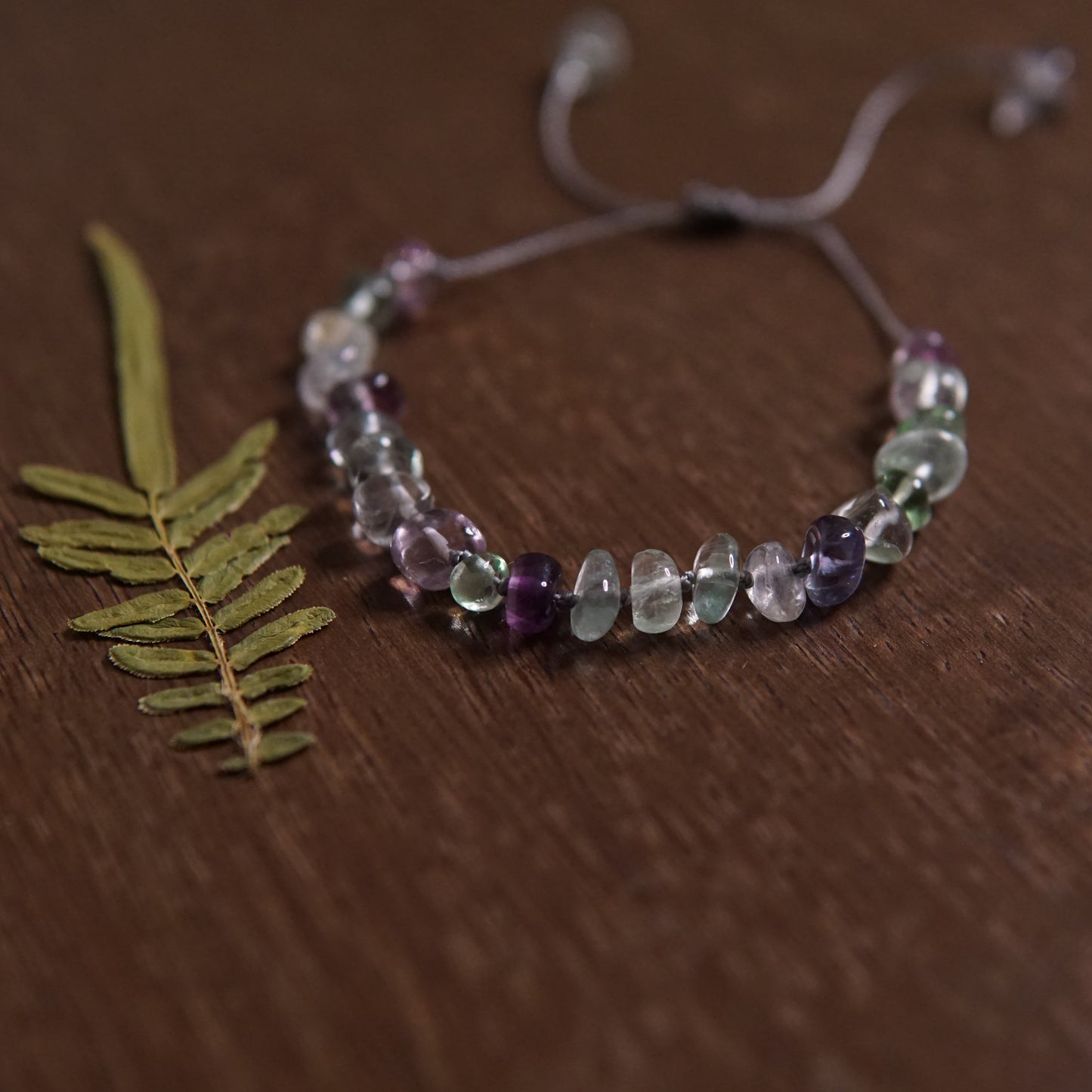Rainbow Fluorite Chip Bracelet image 0