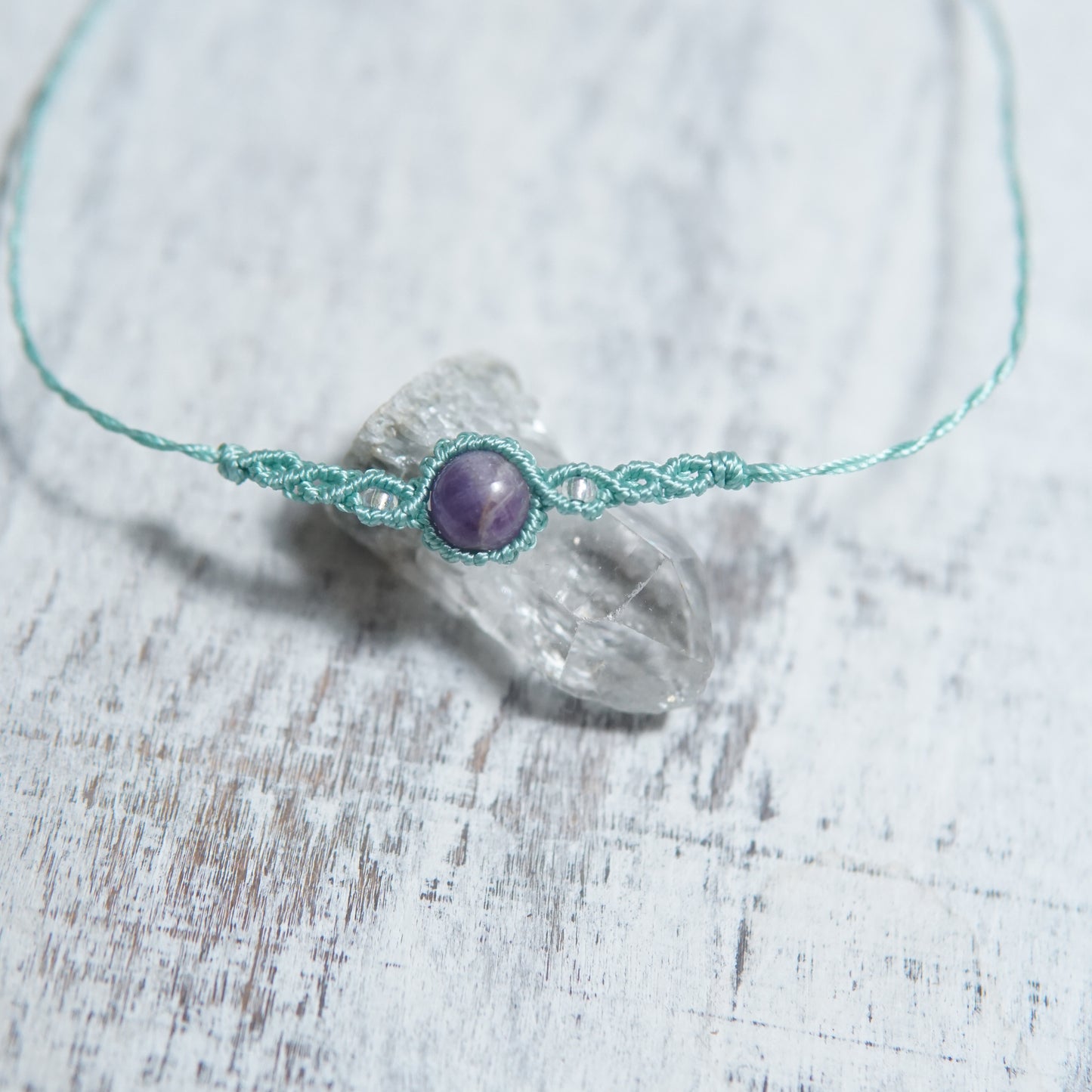 Amethyst Macrame Simple Choker image 0