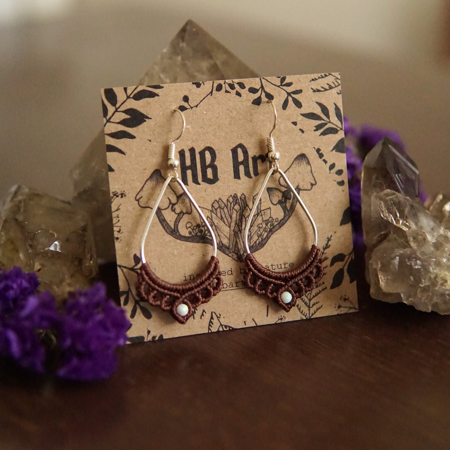 Diosa Tornasol Macrame Earrings image 0