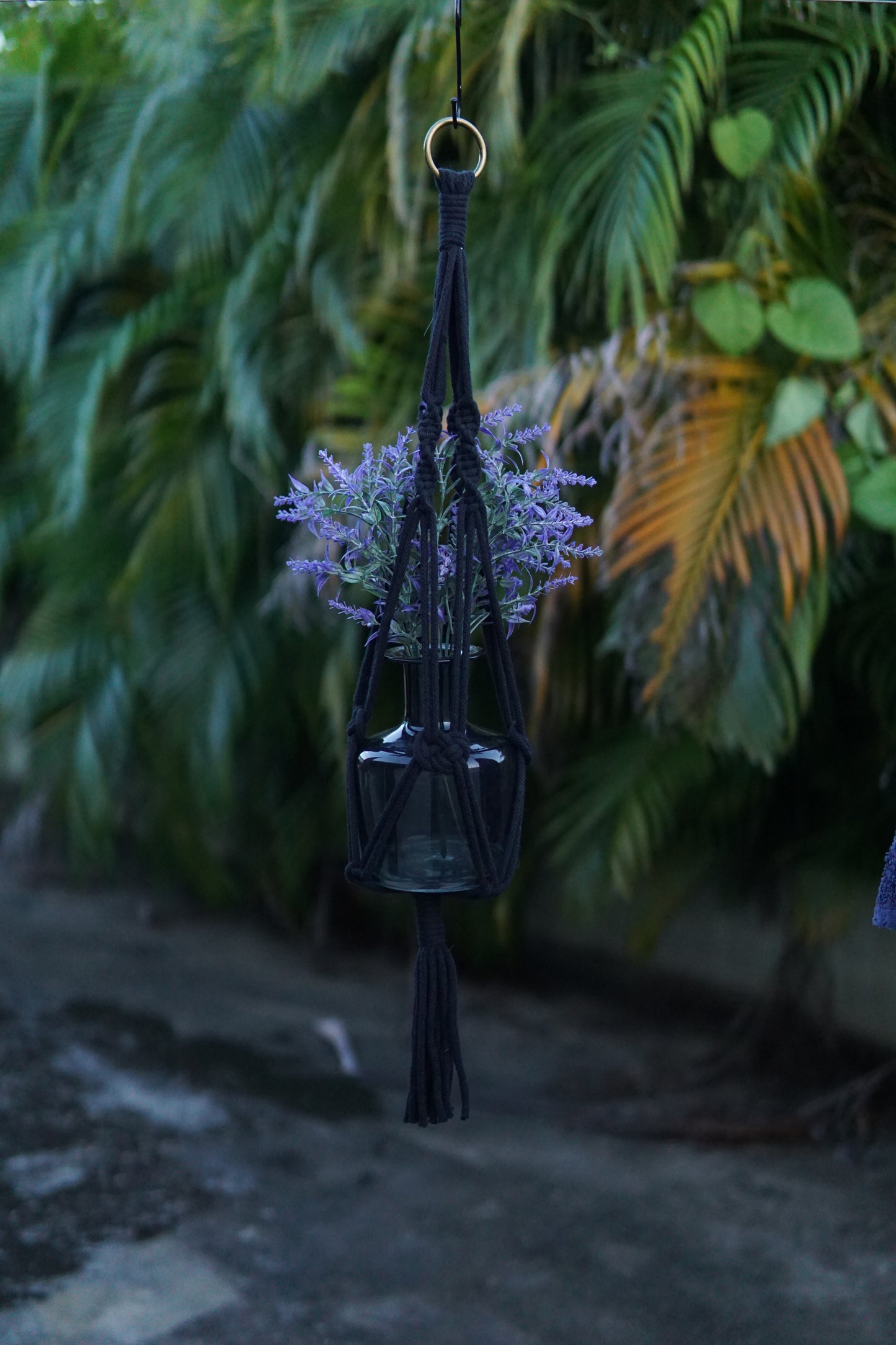 Black Macrame Plant Hanger image 1