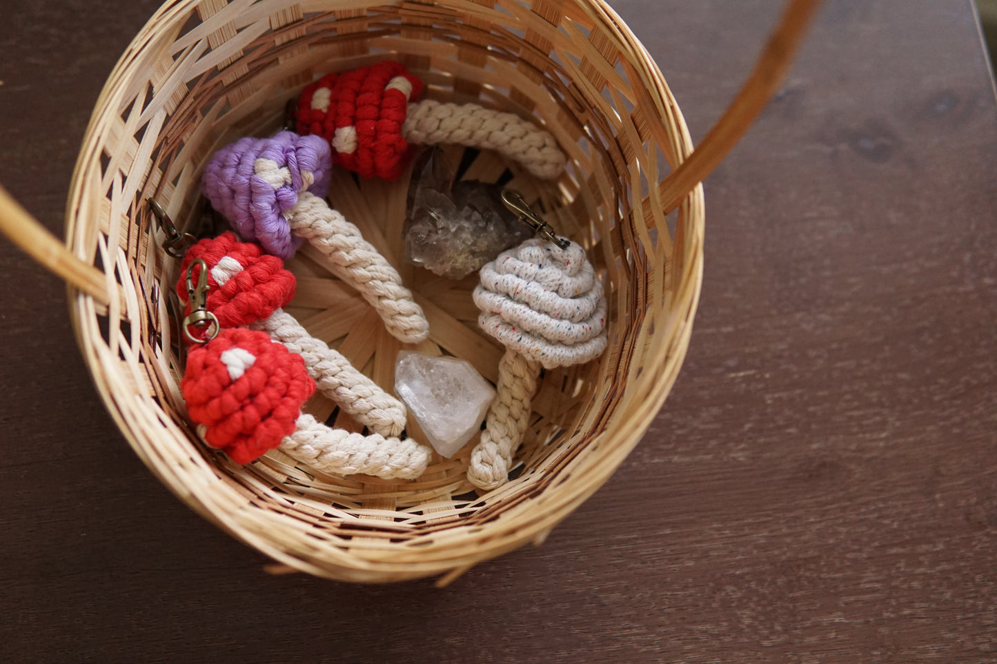 Lavender Mushroom Keychain image 2