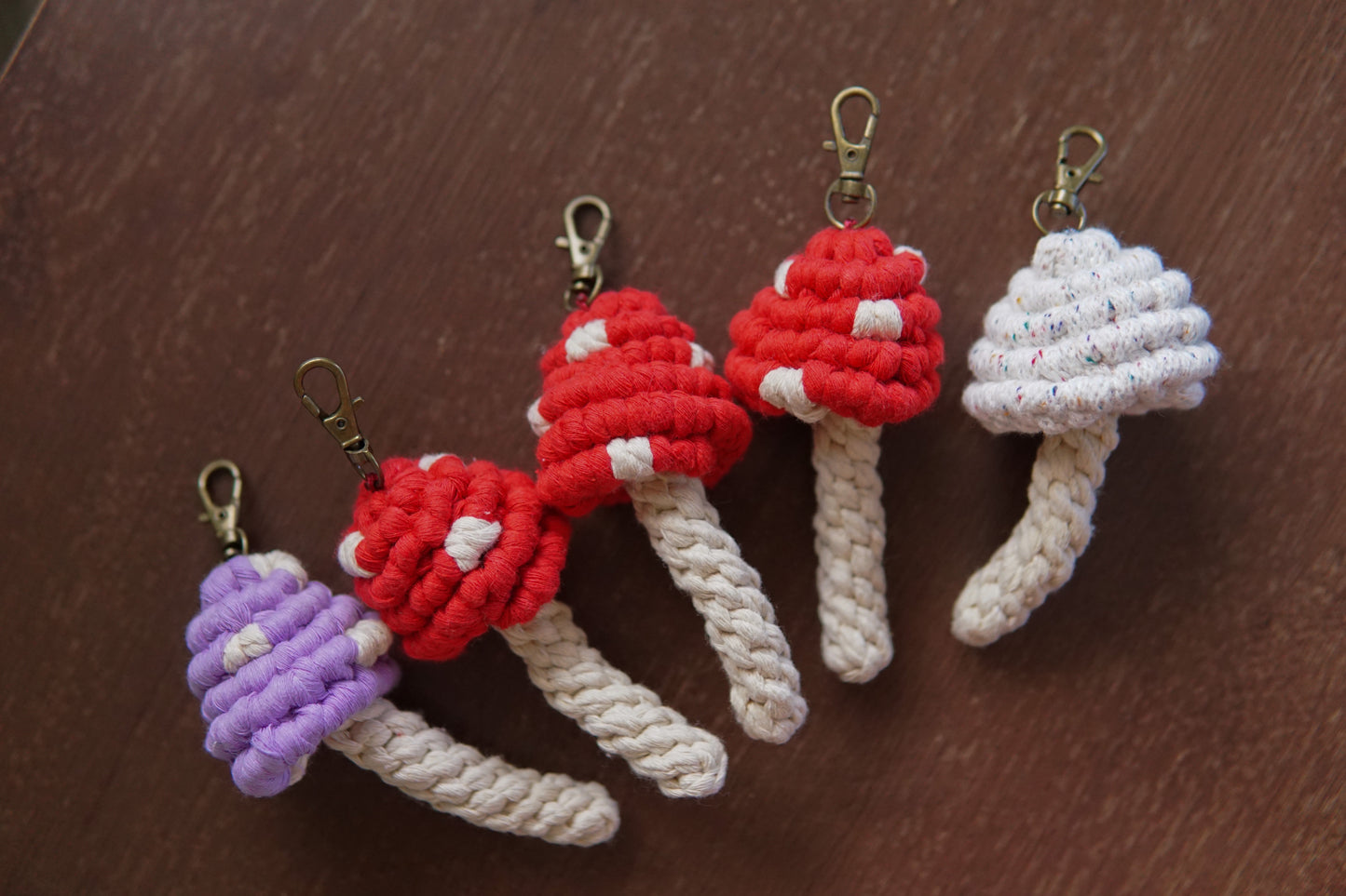 Lavender Mushroom Keychain image 1