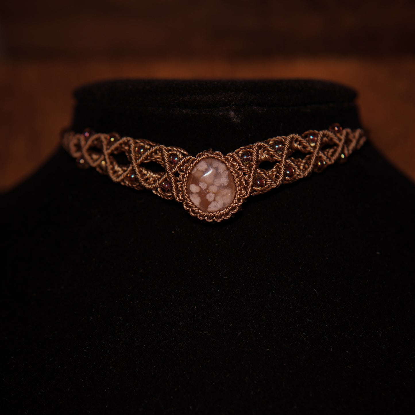 Flower Agate choker