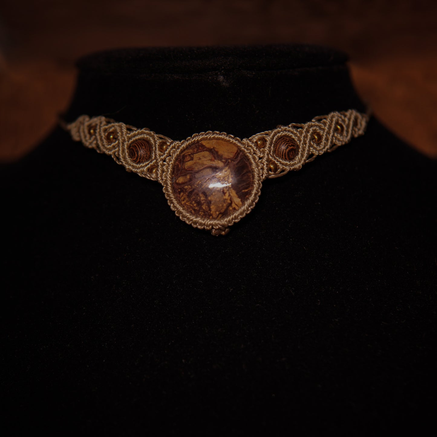Jasper Macrame Choker