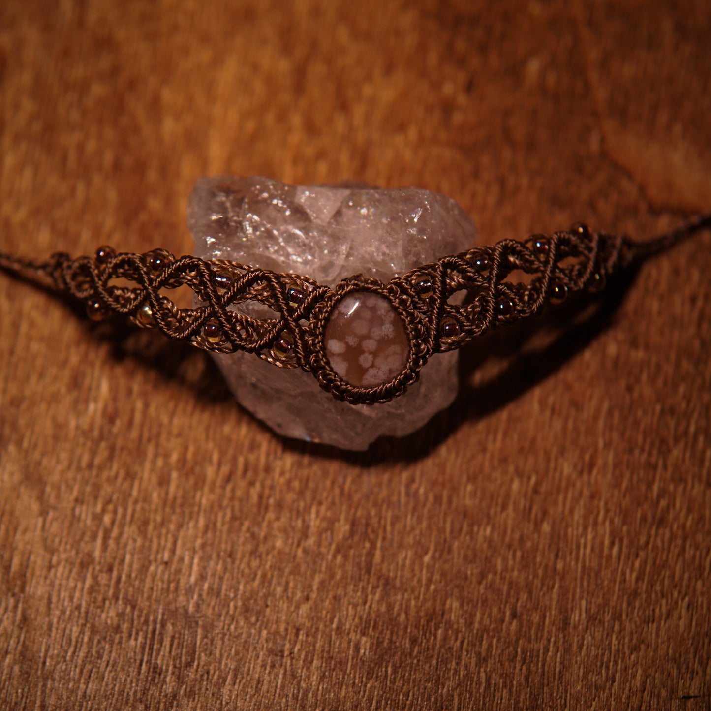 Flower Agate choker