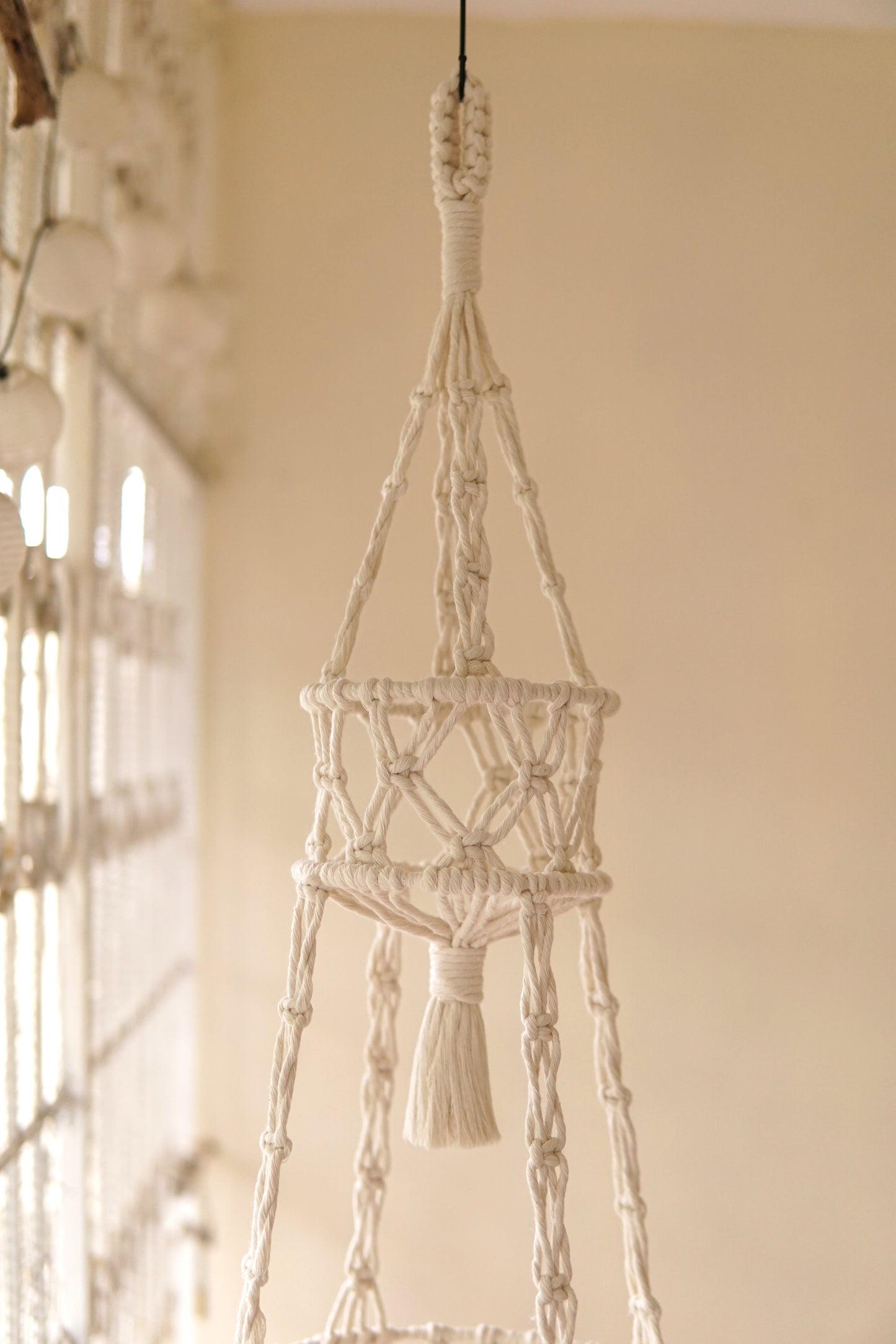 Cosmic 3-tier Macrame Basket image 6