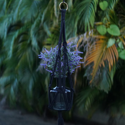 Black Macrame Plant Hanger image 0