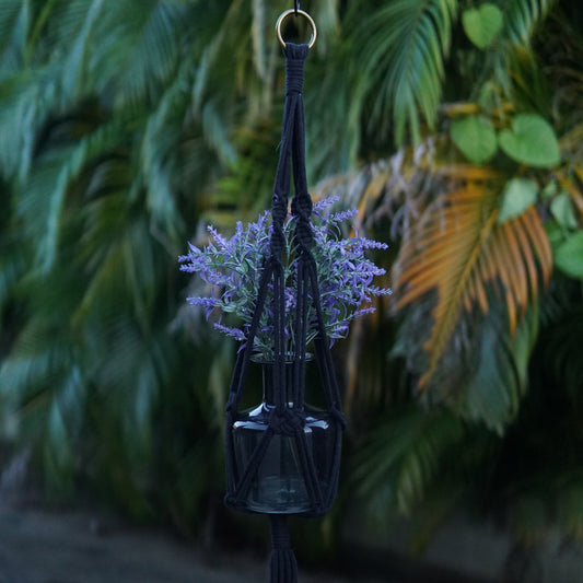 Black Macrame Plant Hanger image 0