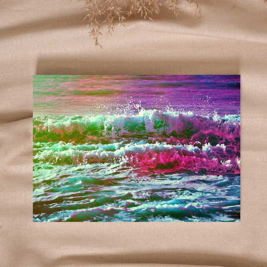 "Trippy Waves" Photo Postcard image 0