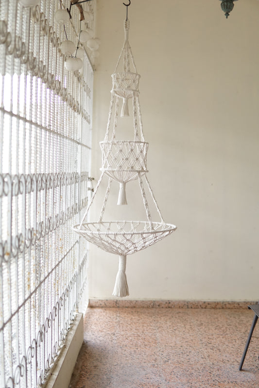 Cosmic 3-tier Macrame Basket image 1
