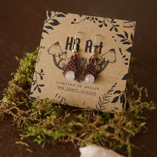 Rose Quartz Gaia Earrings image 0