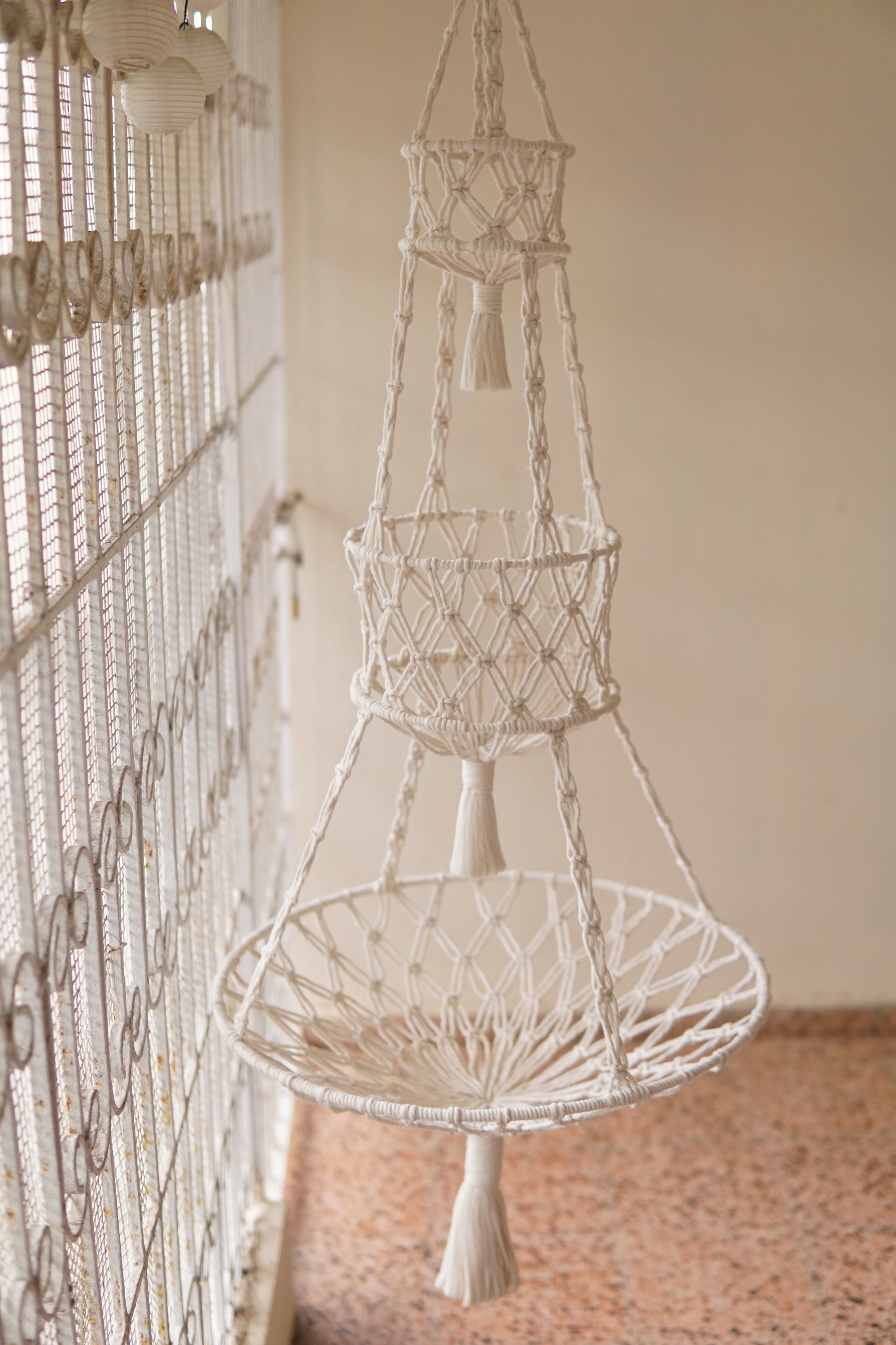 Cosmic 3-tier Macrame Basket image 4