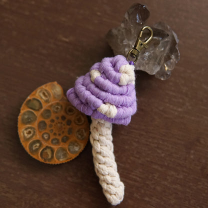 Lavender Mushroom Keychain image 0