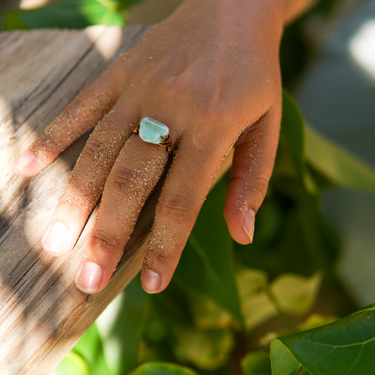 Larimar Adjustable Ring