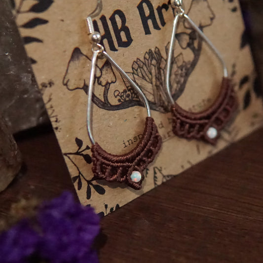 Diosa Tornasol Macrame Earrings image 1