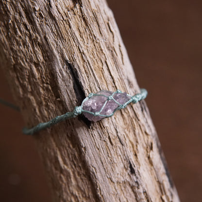 Amethyst Druzy Macrame Bracelet image 1