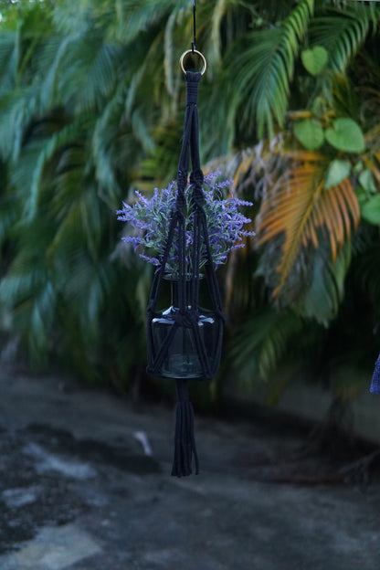 Black Macrame Plant Hanger image 1