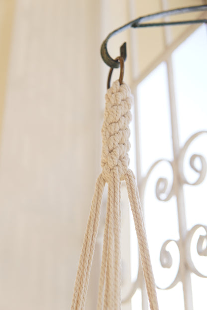 Beige Natural Macrame Plant Hanger image 2
