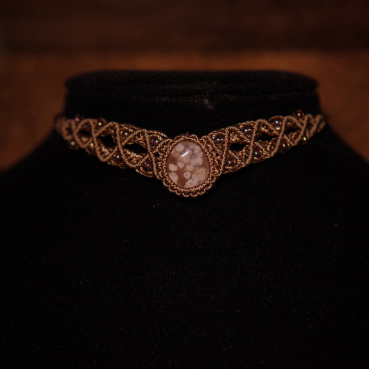 Flower Agate choker